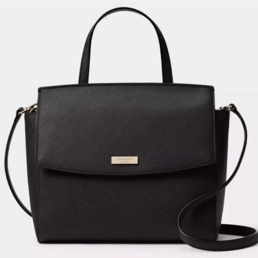 Kate Spade Laurel Way Mini Alisanne Crossbody Bag Black Saffiano Leather